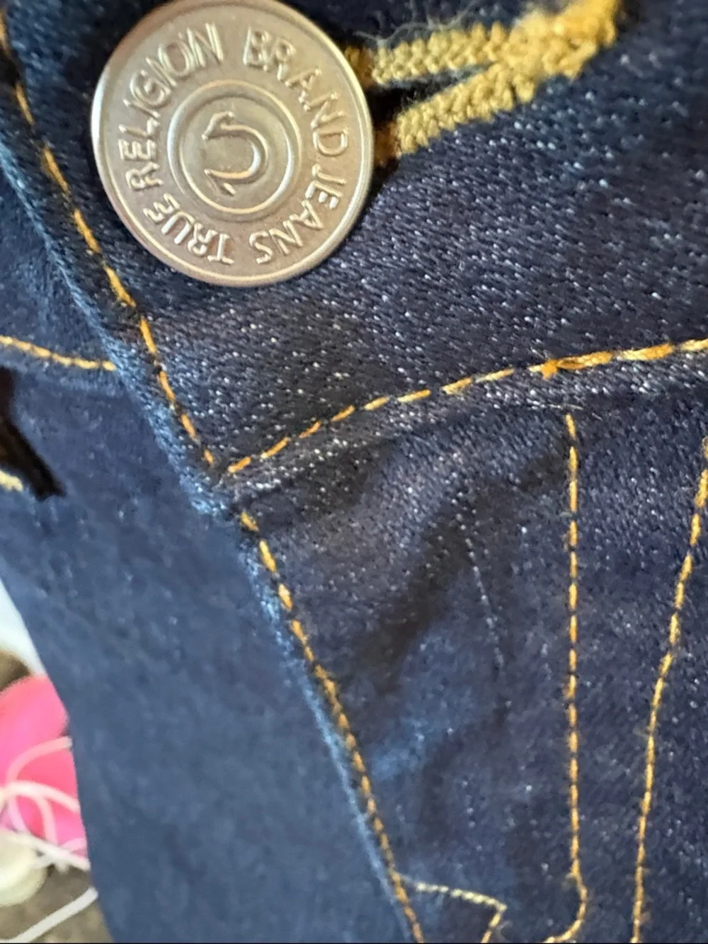 True Religion Dark Indigo Women boot cut Jeans - Classic Stretch Denim - Picture 3 of 10